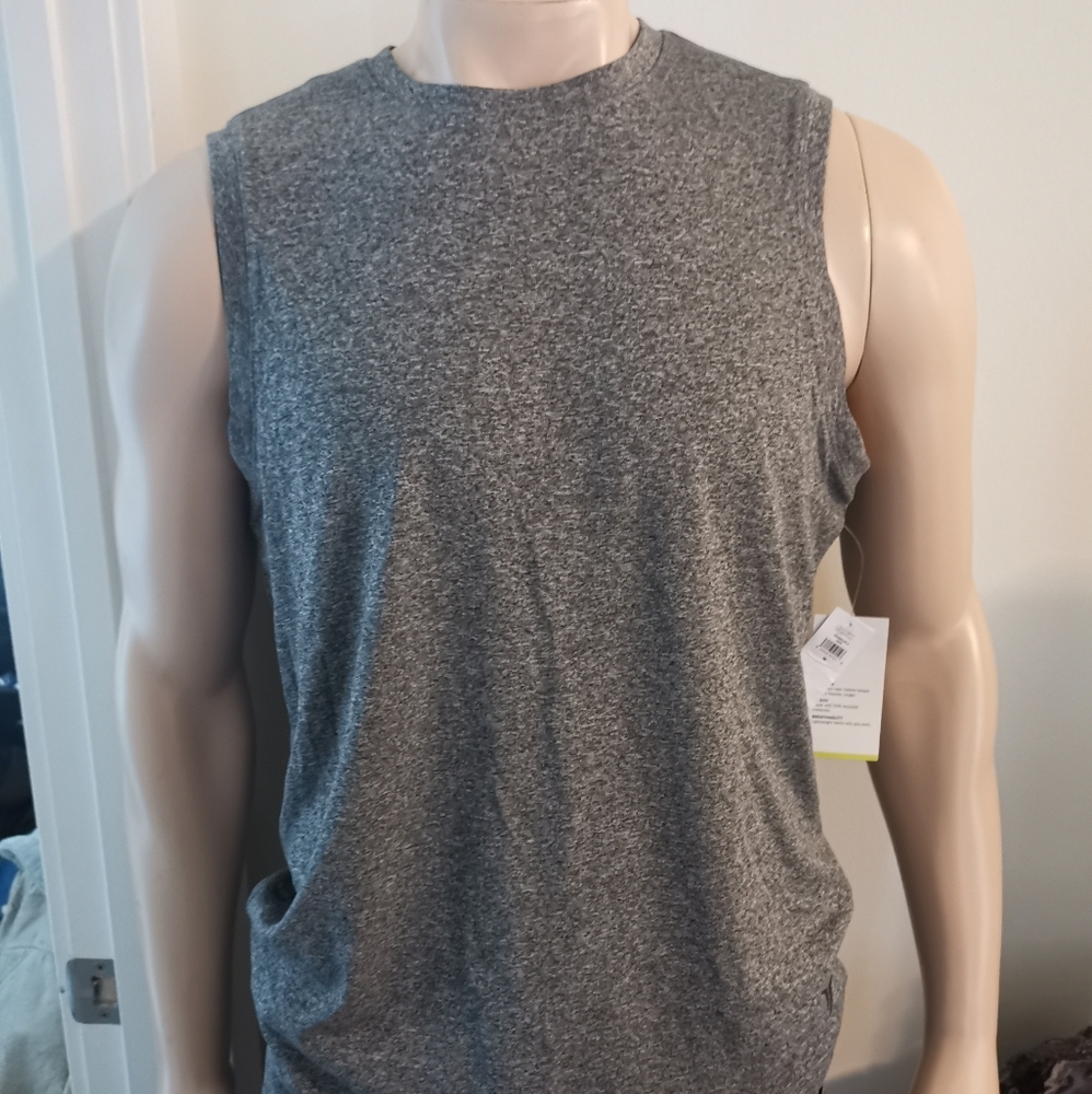 🆕 Go-Dry Cool Odor-Control Core Muscle Tee Medium Grey